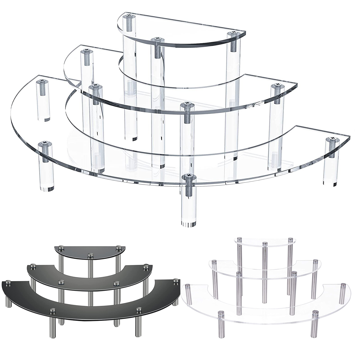 Pop Display Shelf - 3 Tầng Acrylic Giấy Cupcake Tròn