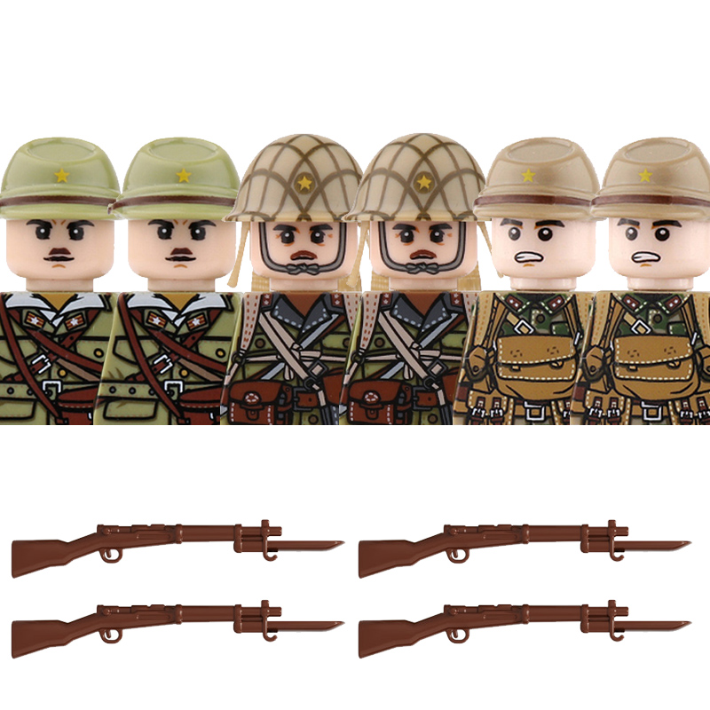 Lego Minifigure Holder - WW2 Military Infantry Japanese Soldier Figures