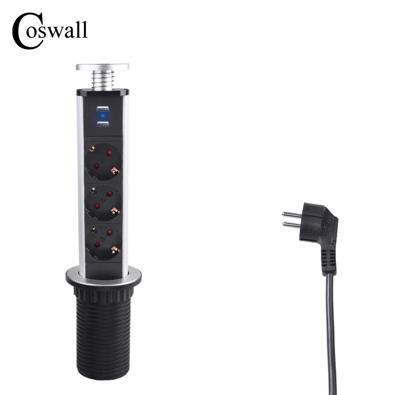 COSWALL Kéo Bật Lên 3 Ổ Cắm 2  - đánh giá và giá Pop Display Shelf