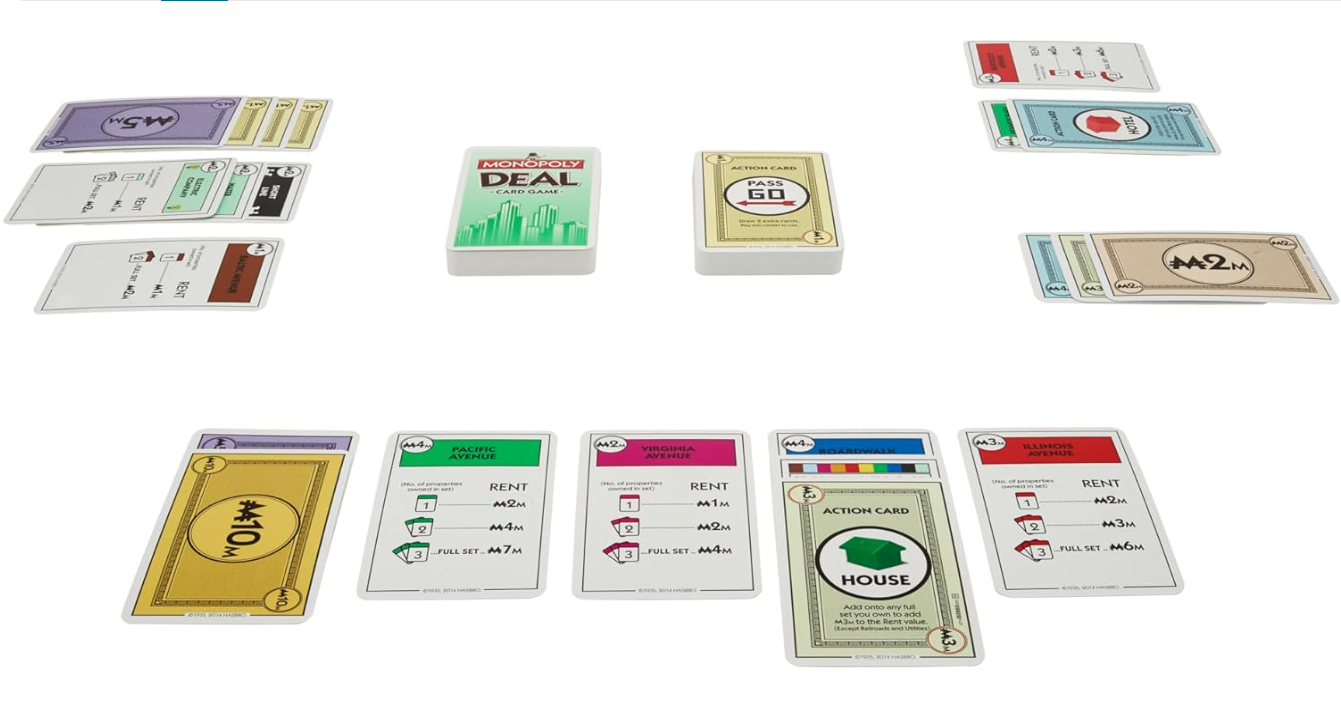 Hasbro Monopoly Deal Card Game - đánh giá và giá Hasbro Game Monopoly
