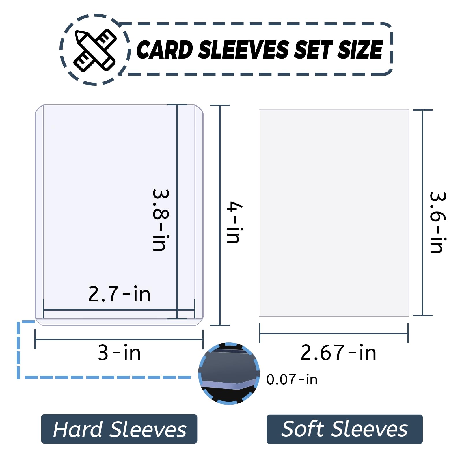 100-600pcs Card Sleeves Hard S - đánh giá và giá Card Penny Sleeve